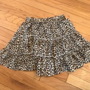 Shein Leopard print frill skirt